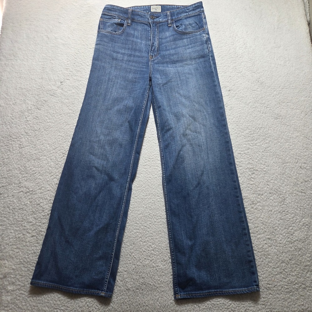 Faherty Women's Wide Leg Jeans in Medium Blue